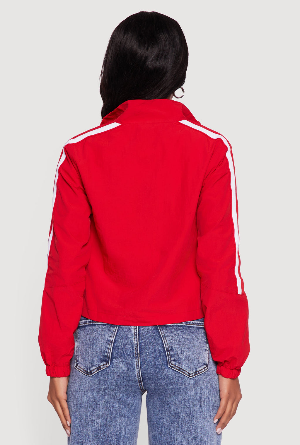 Nylon Not Now Graphic Mock Neck Windbreaker
