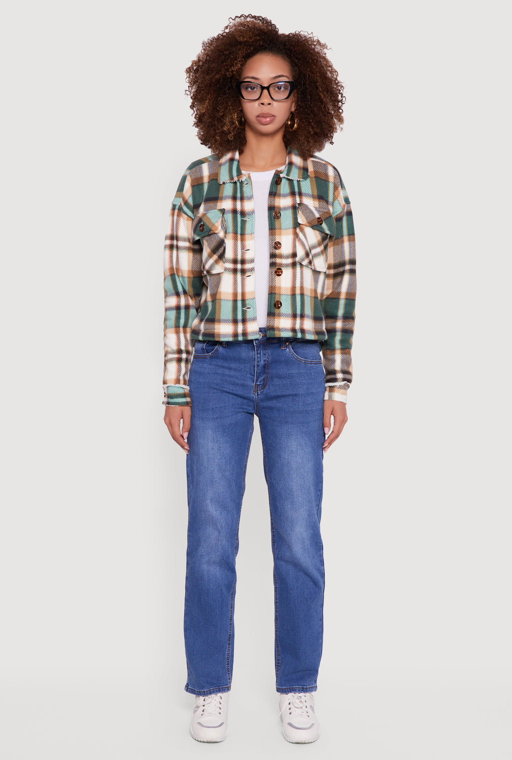 Collared Sherpa Lined Plaid Shacket