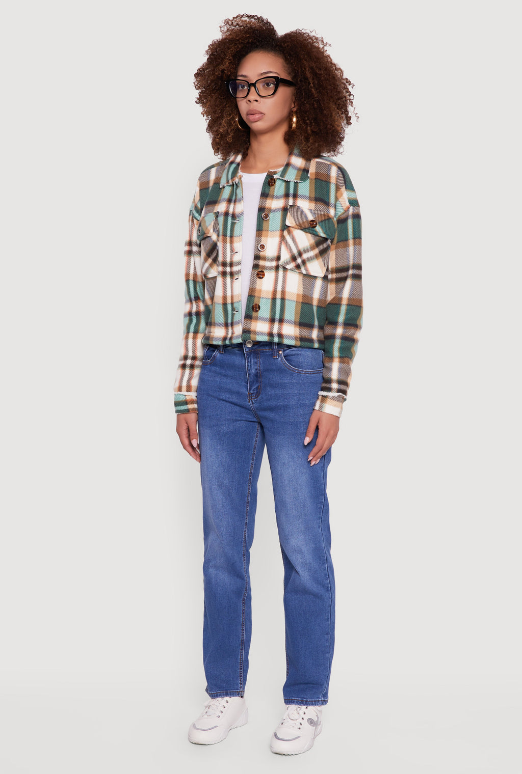 Collared Sherpa Lined Plaid Shacket